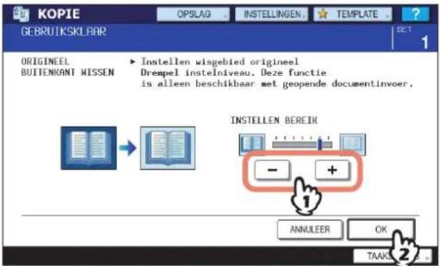 TOSHIBA E-STUDIO 2020c - Stel "buitenkant wissen" in. - 1