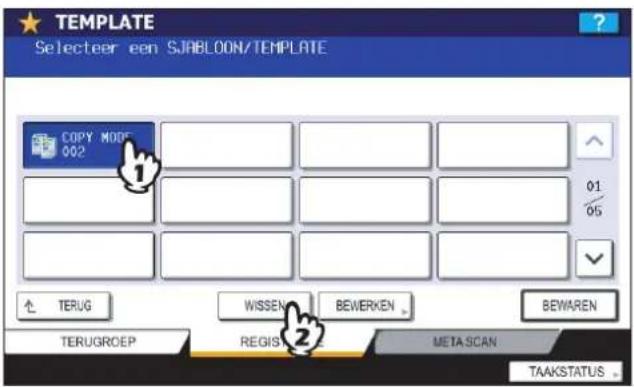 TOSHIBA E-STUDIO 2020c - Selecteer de gewenste template. - 1