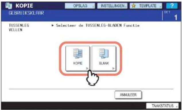 TOSHIBA E-STUDIO 2020c - Druk op [KOPIE] of [BLANK]. - 1