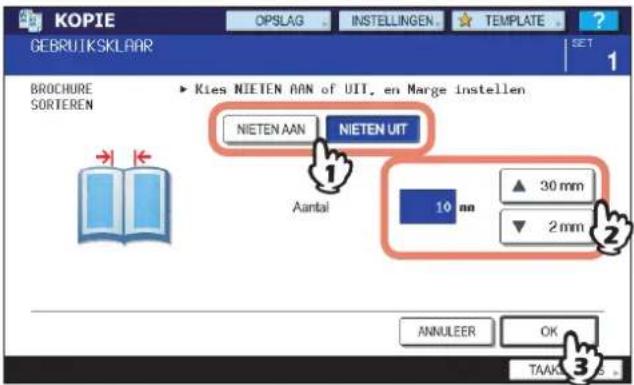 TOSHIBA E-STUDIO 2020c - Stel de functie rughechten en de inbindruimte naar behoefte in. - 1