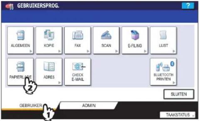 TOSHIBA E-STUDIO 2020c - Druk op de toets [USER FUNCTIONS] op het bedieningspaneel. - 2