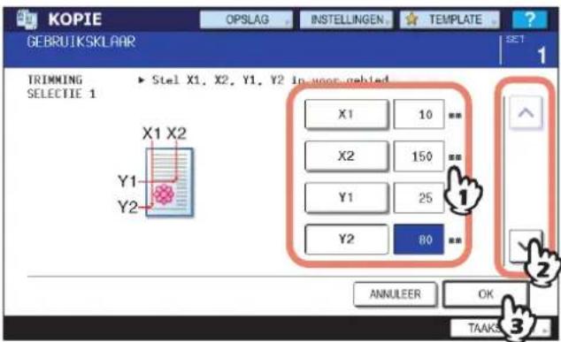 TOSHIBA E-STUDIO 2020c - Toets de afgelezen waarden in. - 1
