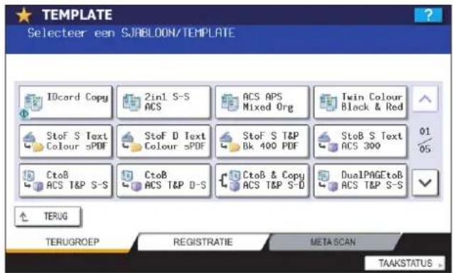 TOSHIBA E-STUDIO 2020c - ■ Gebruik van "Praktische templates" - 1
