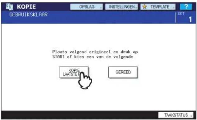 TOSHIBA E-STUDIO 2020c - Druk op de [START] toets op het bedieningspaneel. Leg de volgende op de glasplaat voor originelen zodra de pagina's zijn gescand. - 1
