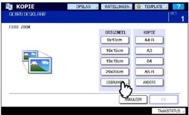 TOSHIBA E-STUDIO 2020c - Druk op [GEBRUIKER] op het aanraakpaneel. - 1