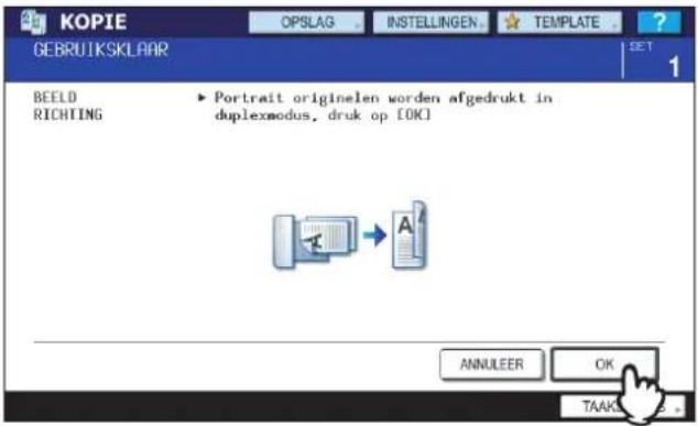 TOSHIBA E-STUDIO 2020c - Druk op [OK]. - 1