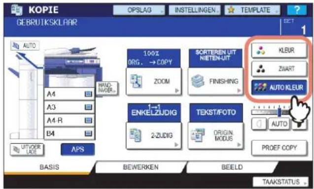 TOSHIBA E-STUDIO 2020c - Kleurinstellingen selecteren - 1