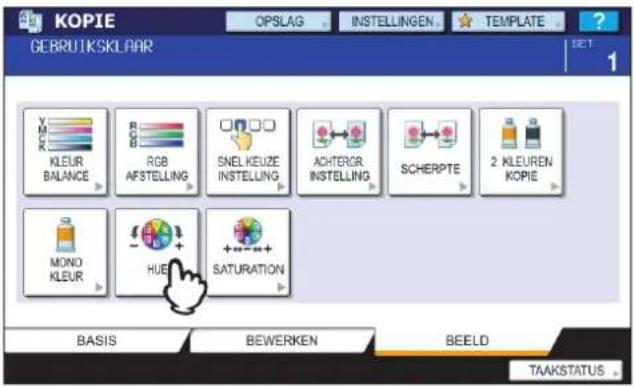 TOSHIBA E-STUDIO 2020c - Druk op [HEU] in het BEELD-menu. - 1