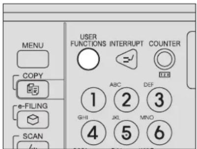 TOSHIBA E-STUDIO 2020c - Druk op de toets [USER FUNCTIONS] op het bedieningspaneel. - 1