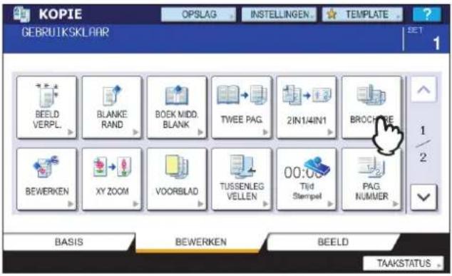 TOSHIBA E-STUDIO 2020c - Druk op [BROCHURE] in het BEWERKEN-menu. - 1