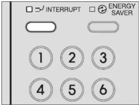 TOSHIBA e-studio 163 - Druk op de toets [INTERRUPT]. - 1