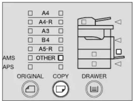 TOSHIBA e-studio 163 - Druk een aantal malen op de toets [COPY] totdat de [OTHER] LED gaat branden. - 1