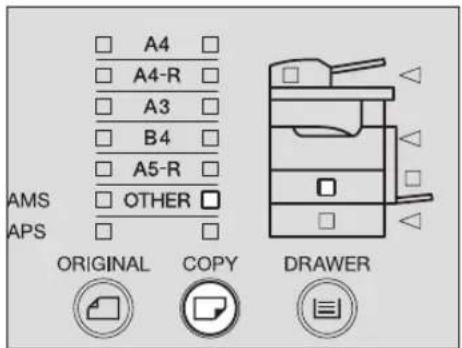 TOSHIBA e-studio 163 - Druk een aantal malen op de toets [COPY] totdat de [OTHER] LED gaat branden. - 1