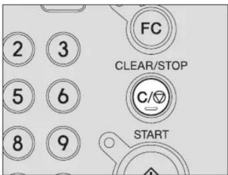 2 3 5 6 8 9 FC CLEAR/STOP C/ START