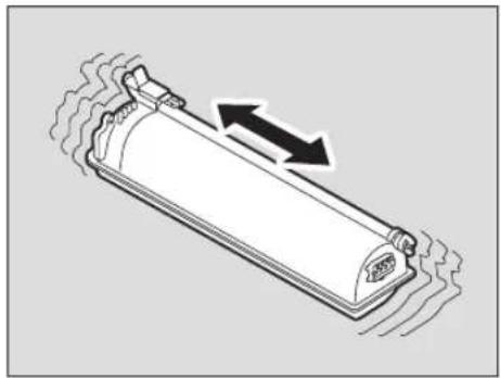 TOSHIBA e-studio 163 - Schud de nieuwe tonercartridge goed om de toner binnenin los te maken. - 1