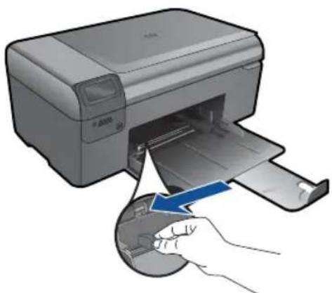 HP Photosmart Wireless B110 - Klein formaat papier laden - 1