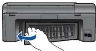 HP Photosmart Wireless B110 - Een papierstoring in de achterklep verhelpen - 2