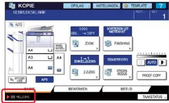 TOSHIBA E-Studio 855 - Gebied voor waarschuwingsmeldingen - 1