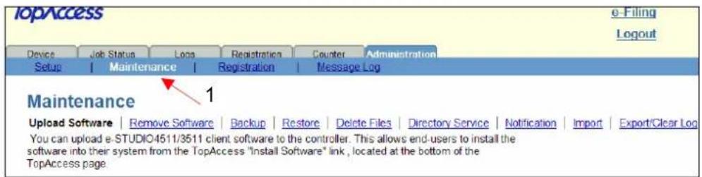TOSHIBA E-Studio 855 - – All Data Backup maken - 1
