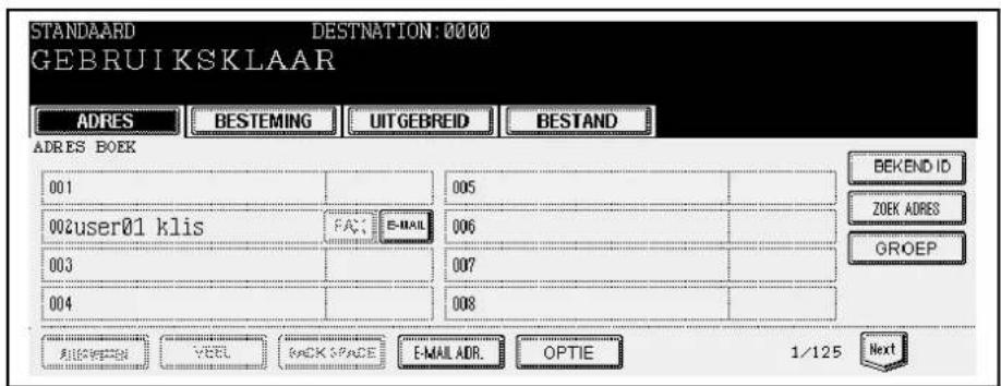 TOSHIBA E-Studio 853 - Faxen uit adresboek - 1