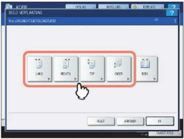 TOSHIBA E-studio 5540C - Selecteer het type inbindruimte. - 1