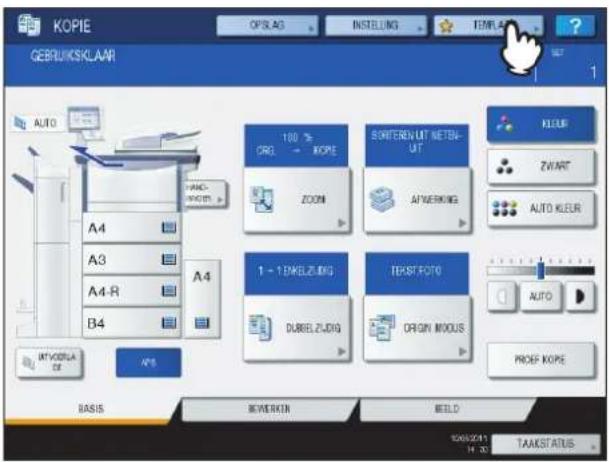 TOSHIBA E-studio 5540C - Templates oproepen - 1