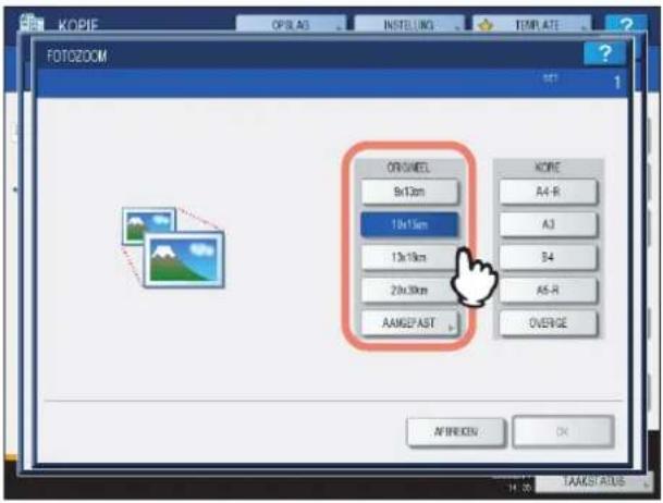TOSHIBA E-studio 5540C - Selecteer het origineelformaat. - 1