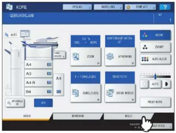 TOSHIBA E-studio 5540C - Weergave menu BEELD - 1