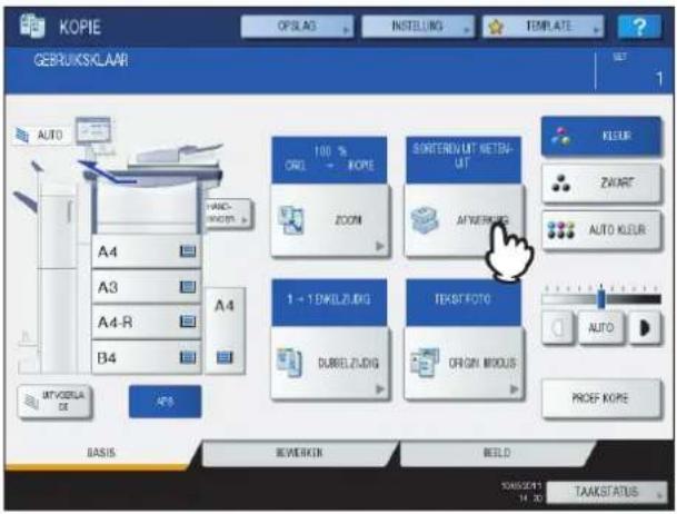 TOSHIBA E-studio 5540C - Druk op [AFWERKING] op het aanraakscherm. - 1