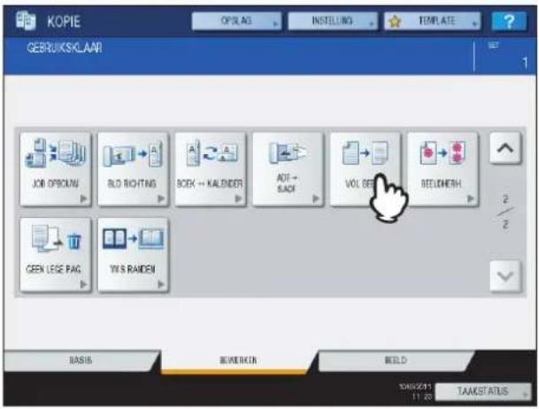 TOSHIBA E-studio 5540C - Druk op [VOL BEELD] in het menu BEWERKEN. - 1