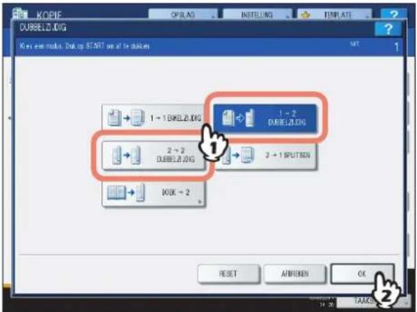 TOSHIBA E-studio 5540C - Selecteer de gewenste modus en druk vervolgens op [OK]. - 1