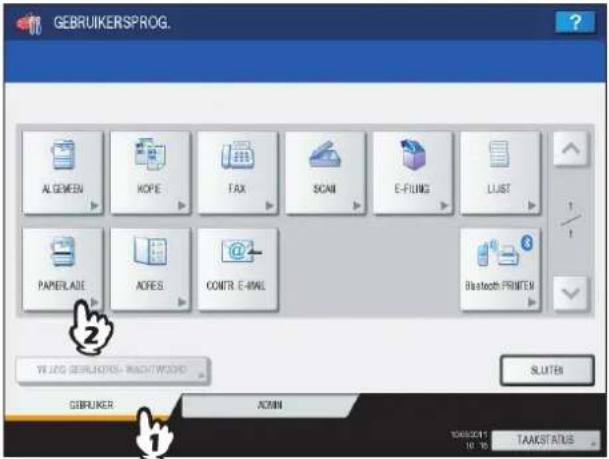 TOSHIBA E-studio 5540C - Druk op de [GEBR.FUNCTIES] toets op het bedieningspaneel. - 2