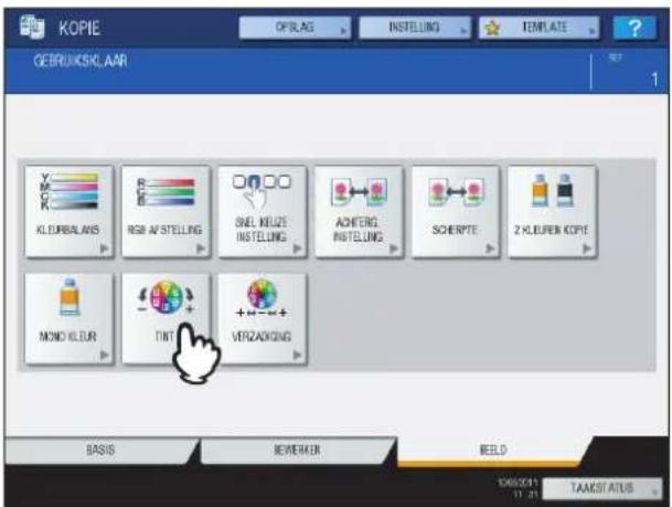TOSHIBA E-studio 5540C - Druk op [TINT] in het menu BEELD. - 1