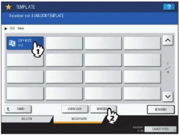TOSHIBA E-studio 5540C - Selecteer de gewenste template. - 1
