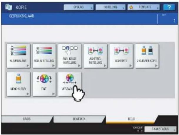 TOSHIBA E-studio 5540C - Druk op [VERZADIGING] in het menu BEELD. - 1