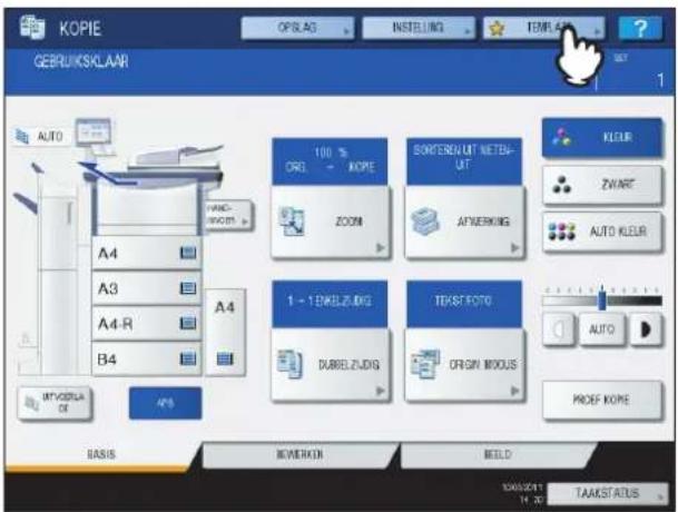 TOSHIBA E-studio 5540C - Druk op [TEMPLATE] op het aanraakscherm. - 1