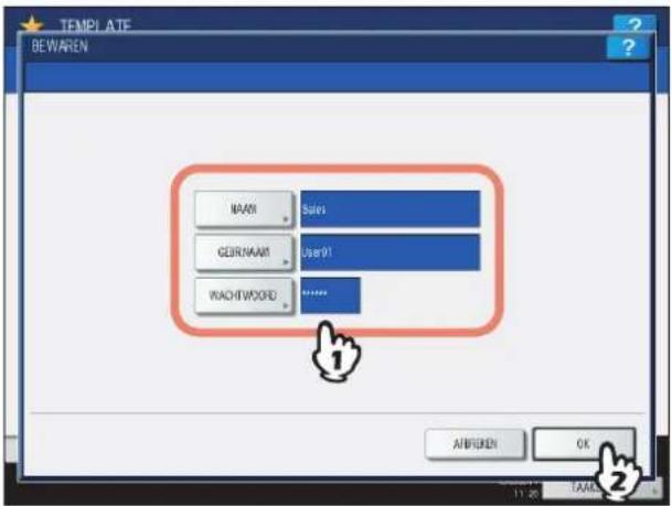 TOSHIBA E-studio 5540C - Voer de benodigde gegevens over de groep in. - 1