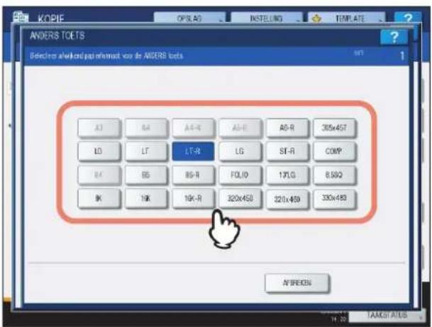 TOSHIBA E-studio 5540C - Selecteer het gewenste formaat. - 1