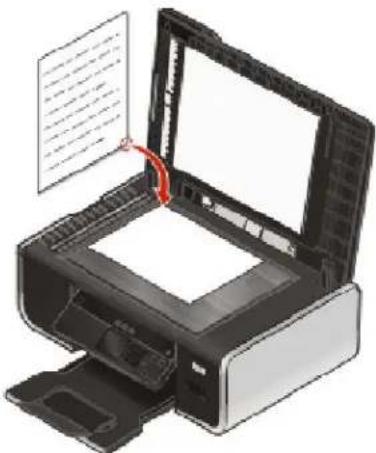 LEXMARK X4975 - Originele documenten op de glasplaat plaatsen - 2