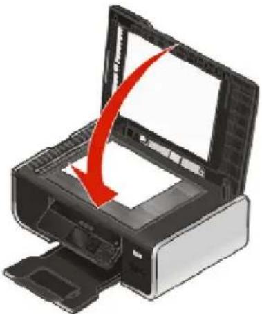 LEXMARK X4975 - Originele documenten op de glasplaat plaatsen - 3