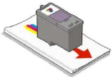 LEXMARK X4975 - Spuitopeningen en contactpunten van de inktcartridge schoonvegen - 1