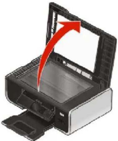 LEXMARK X4975 - Originele documenten op de glasplaat plaatsen - 1