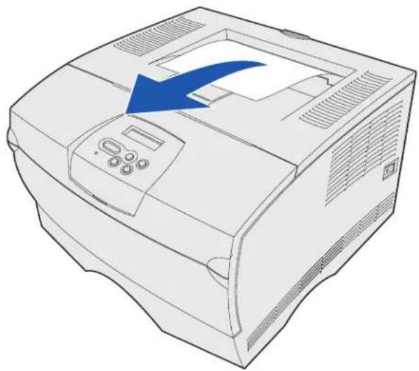 LEXMARK X3470 - Bij uitvoer naar de standaarduitvoerlade - 1
