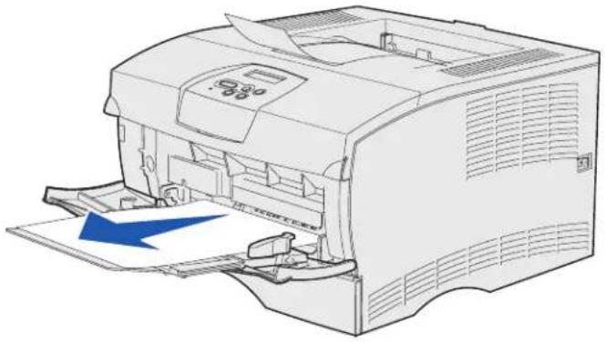LEXMARK X3470 - Storingen in een lade als het papier al voorbij het metalen hoekplaatje is - 3