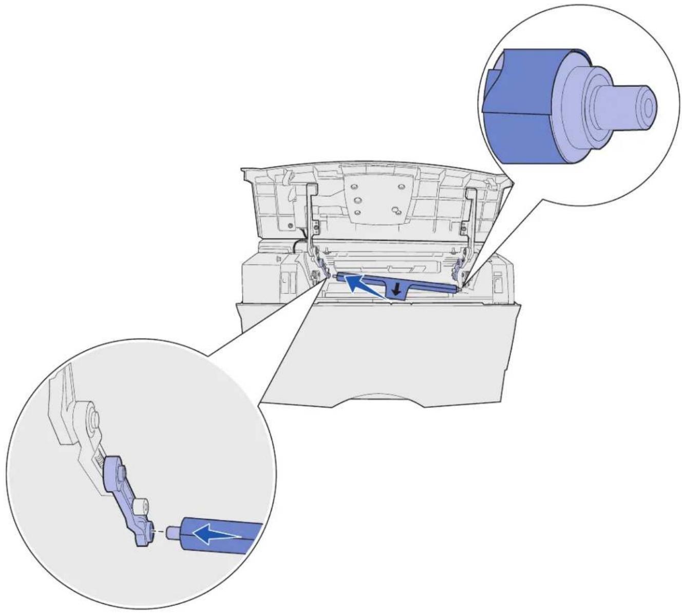 LEXMARK X3480 - Laadrol vervangen - 4