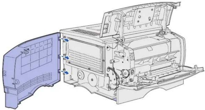LEXMARK X3450 - De zijklep terugplaatsen - 1