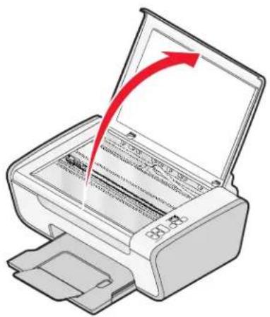 LEXMARK X2630 - Originele documenten op de glasplaat plaatsen - 1