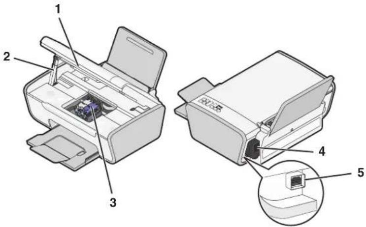 LEXMARK X2630 - Onderdelen van de printer - 2