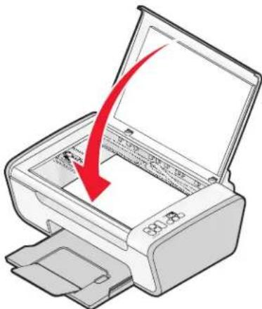 LEXMARK X2630 - Originele documenten op de glasplaat plaatsen - 3