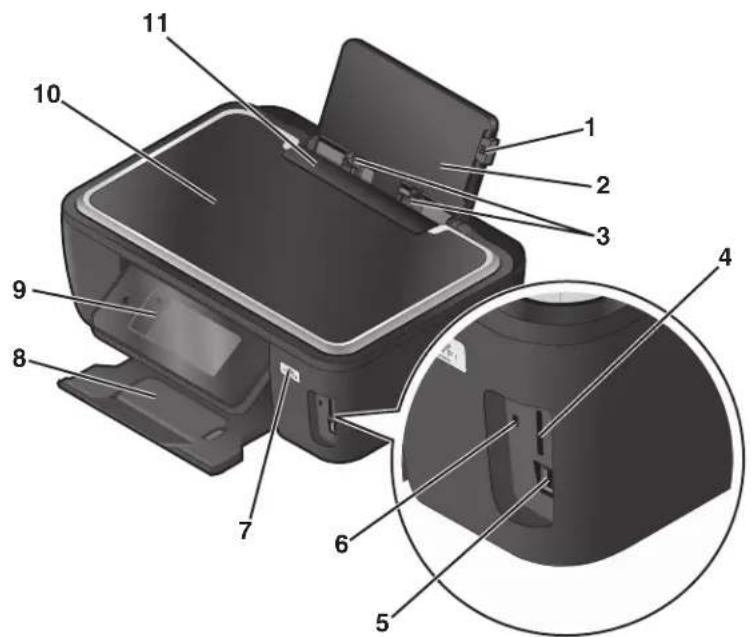 LEXMARK S605 - Onderdelen van de printer - 1